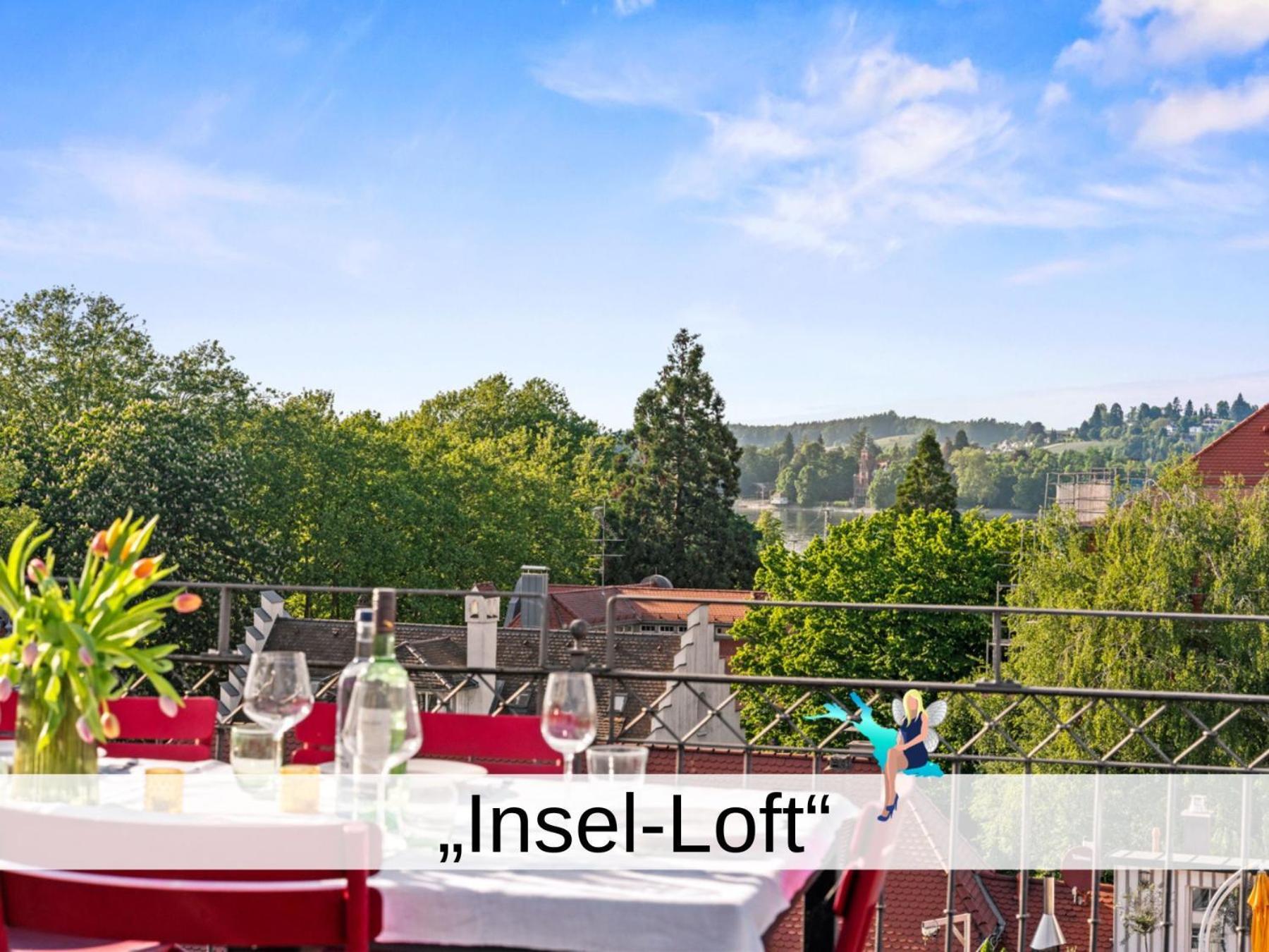 Ferienwohnung Insel-Loft - Maisonette Auf Der Insel, Exklusiv Mit Dachterrasse Lindau  Esterno foto